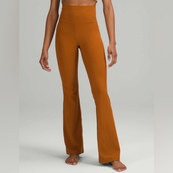 lululemon athletica Pants - Lululemon Groove Pant SHR Flare Nulu Size 14 Butternut Brown NWT